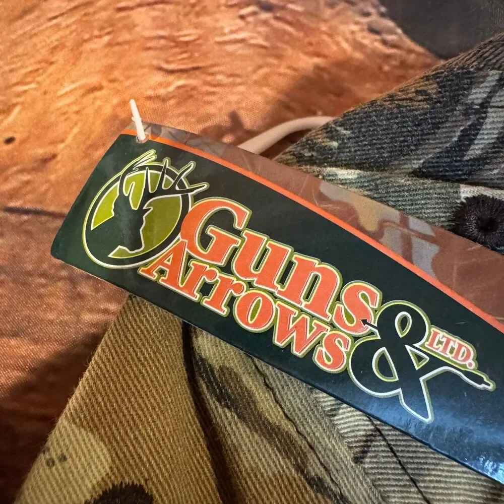 Guns & Arrows Hunting Hat Men's Adjustable Camo Khaki Baseball Cap Rifle